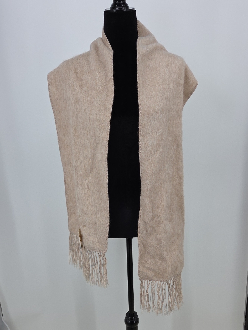 Beige Fringe Shawl Scarf - Women Accessories